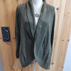 Max & Mia Cardigan Sweater Size Small Army Green Open Business‎ Casual Pockets